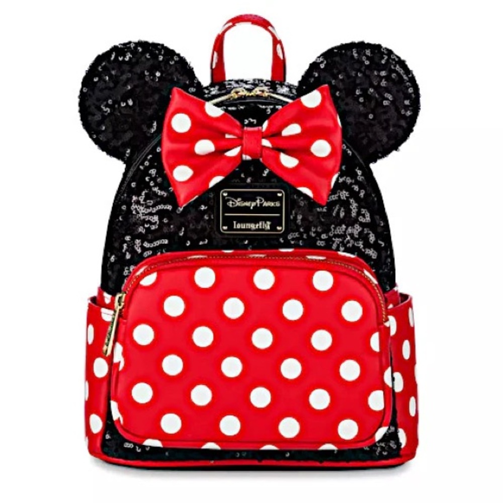 Loungefly Disney Parks Minnie Mouse Sequins & Polka Dots Mini Backpack
